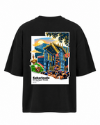 Sabarimala Yatra Black Oversize T-Shirt + Veshti + Thundu