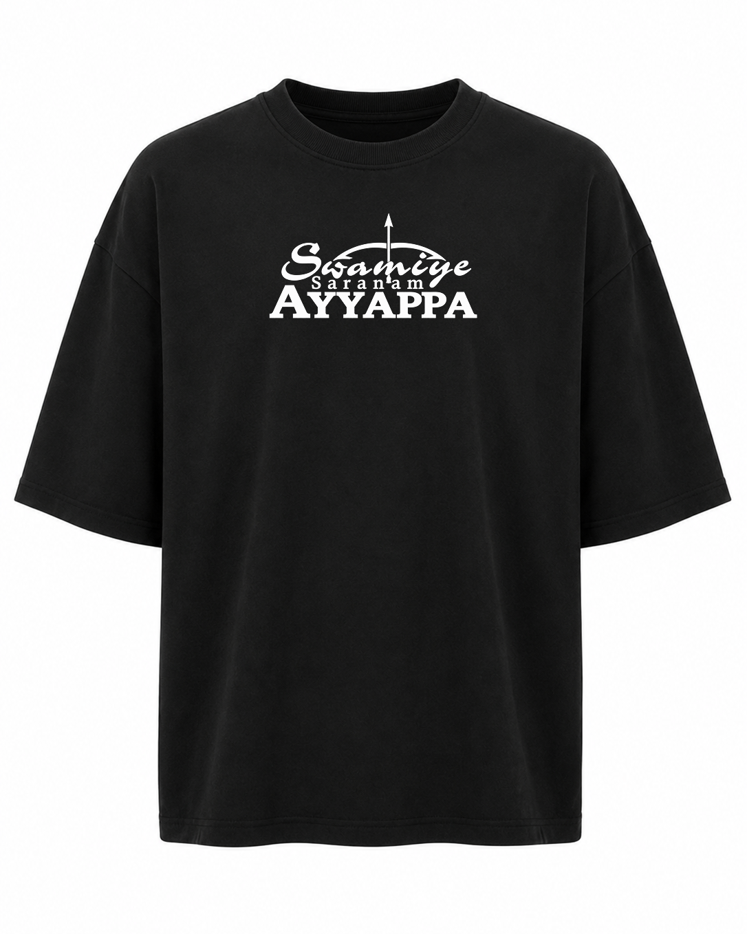 Sabarimala Yatra Black Oversize T-Shirt + Veshti + Thundu