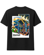 Sabarimala Yatra Black Round Neck T-Shirt + Veshti + Thundu (COMBO)