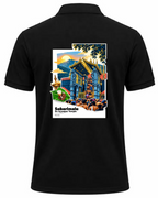 Sabarimala Yatra Black Polo T-Shirt + Veshti + Thundu (COMBO)