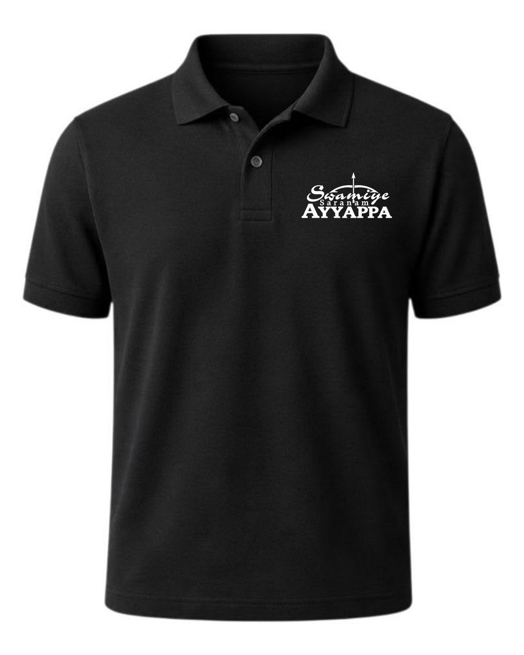Sabarimala Yatra Black Polo T-Shirt + Veshti + Thundu (COMBO)