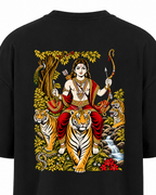 Ayyappa Mythological Art Oversized Tee + Veshti + Thundu (COMBO)