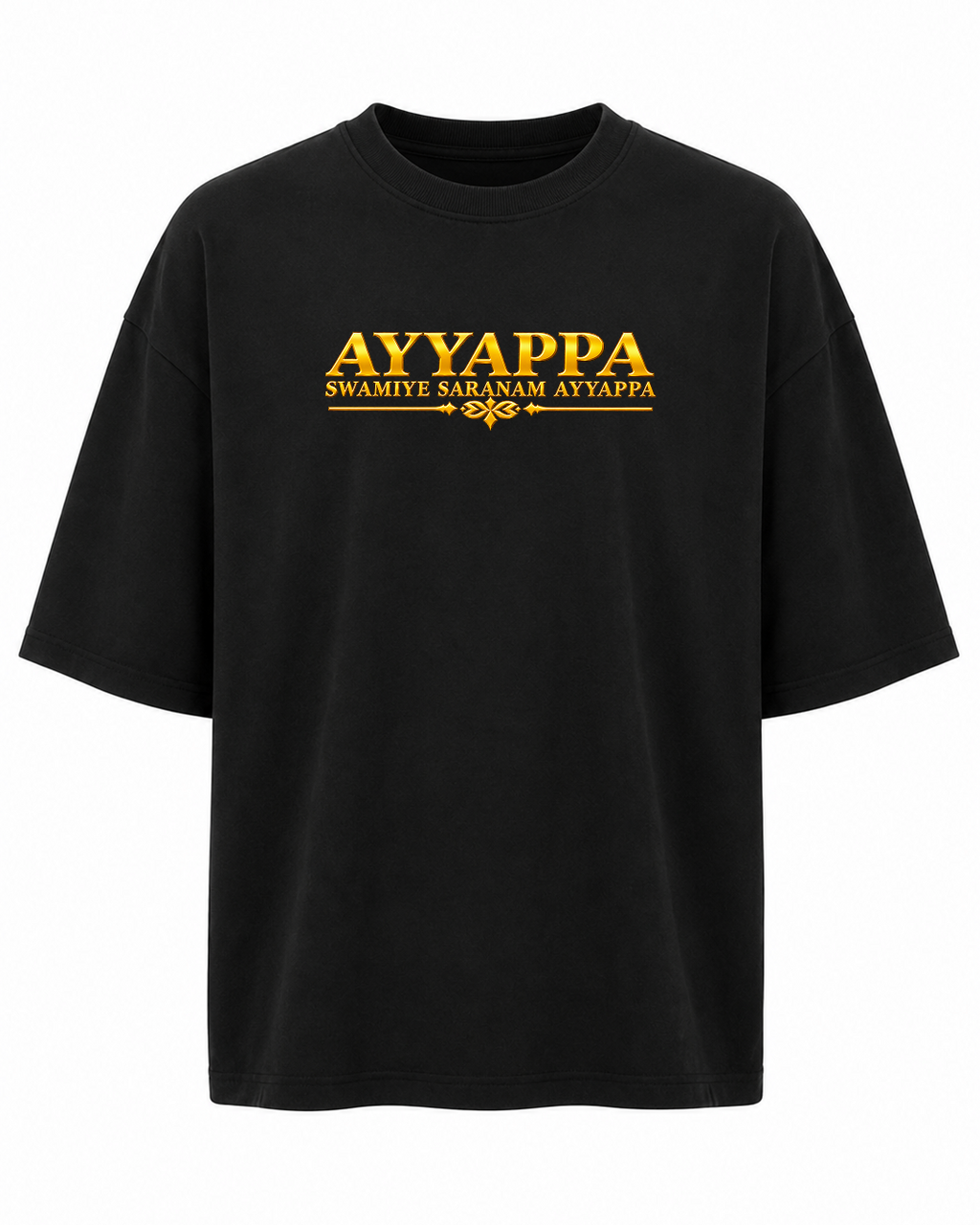Ayyappa Mythological Art Oversized Tee + Veshti + Thundu (COMBO)