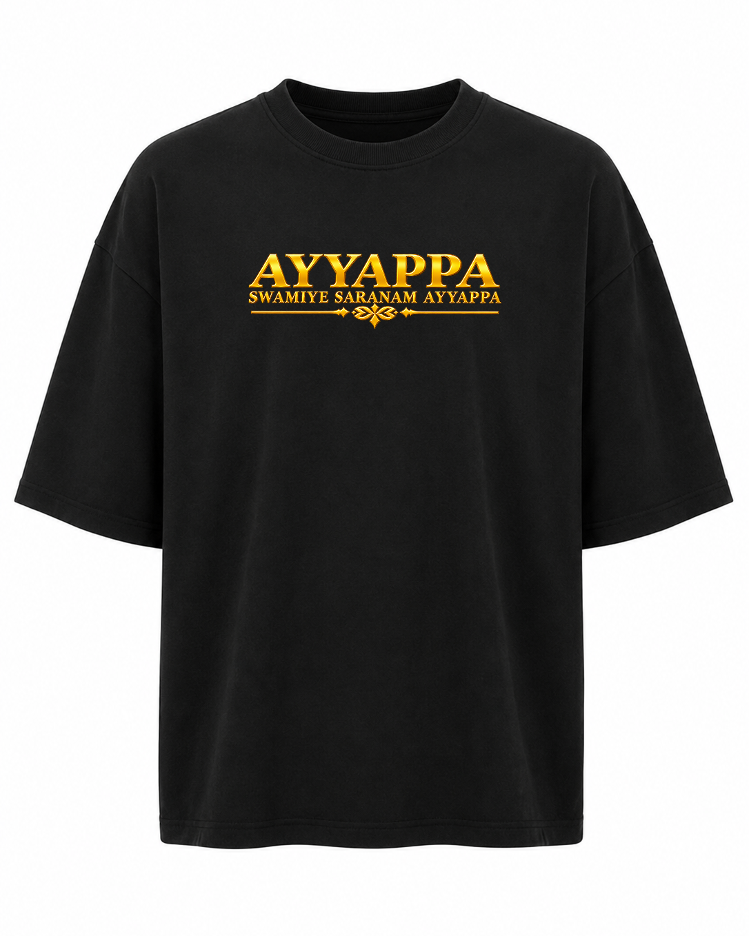 Ayyappa Mythological Art Oversized Tee + Veshti + Thundu (COMBO)