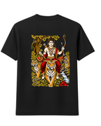 Ayyappa Mythological Art Round Neck Tee + Veshti + Thundu (COMBO)