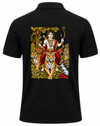 Ayyappa Mythological Art Polo Tee + Veshti + Thundu (COMBO)