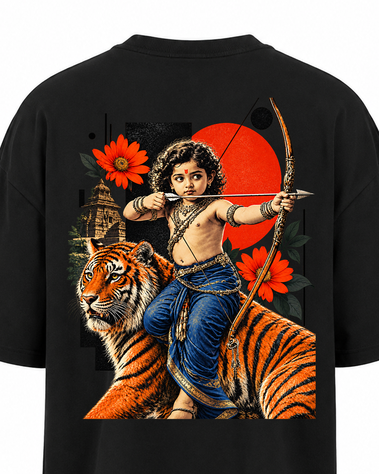 Bala Ayyappa Oversize T-Shirt + Veshti + Thundu (COMBO)