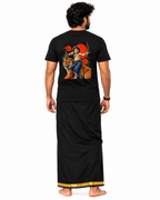 Bala Ayyappa Round Neck T-Shirt + Veshti + Thundu (COMBO)