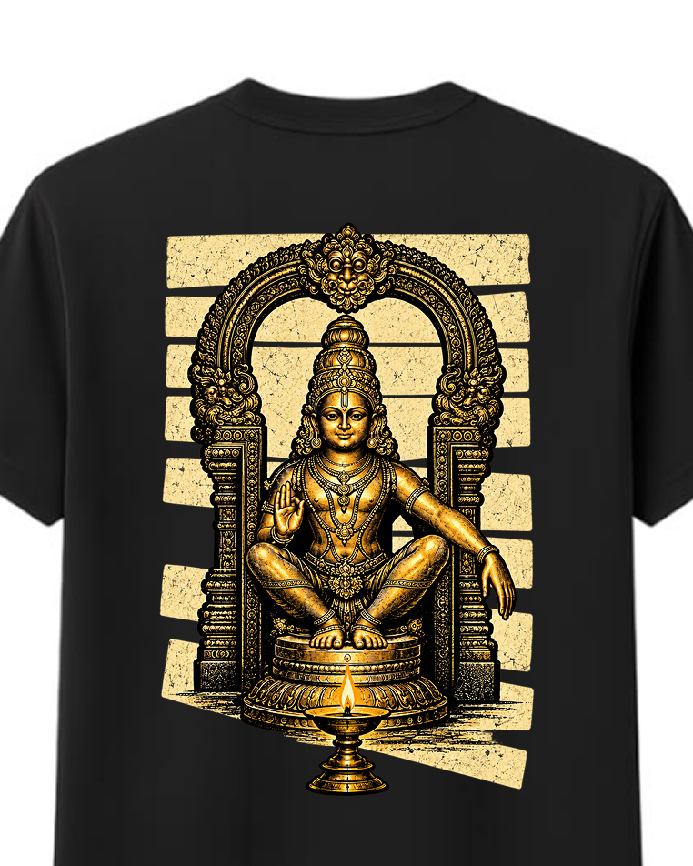 Pon Aandavan Round Neck T Shirt + Veshti + Thundu (COMBO)