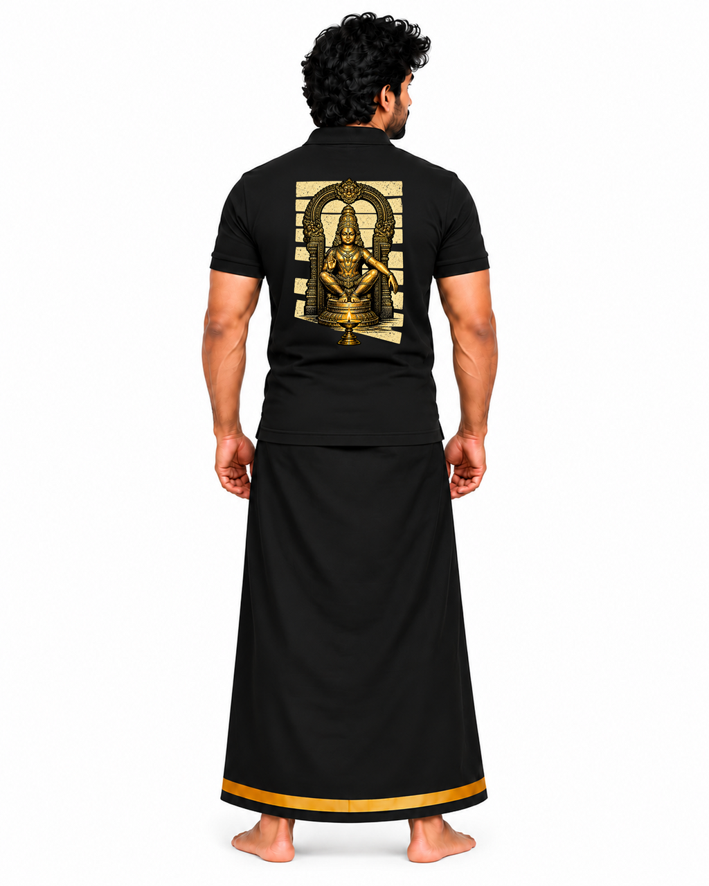 Pon Aandavan Polo T Shirt + Veshti + Thundu (COMBO)