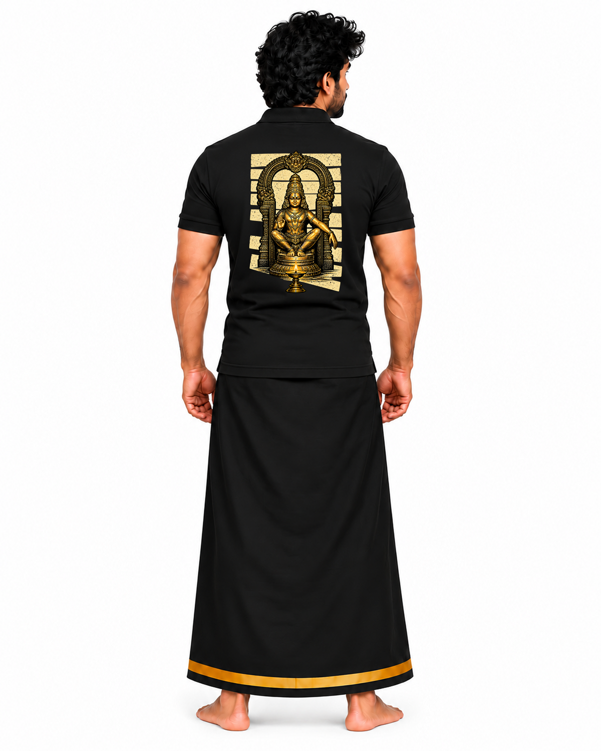 Pon Aandavan Polo T Shirt + Veshti + Thundu (COMBO)