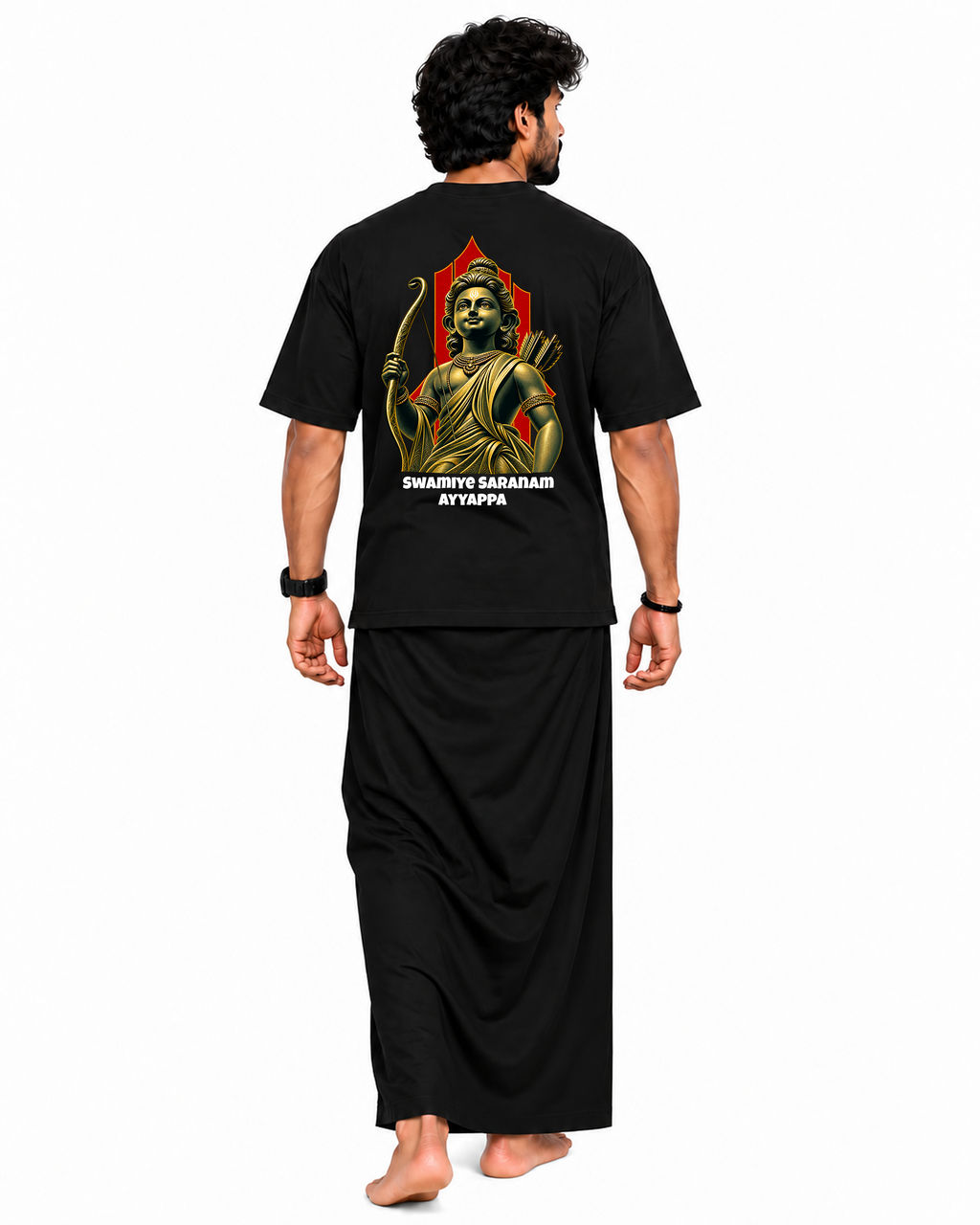 Ayyappa Maharaja Oversize T Shirt + Veshti + Thundu (COMBO)