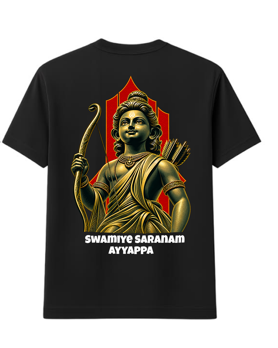 Ayyappa Maharaja Round Neck T Shirt + Veshti + Thundu (COMBO)