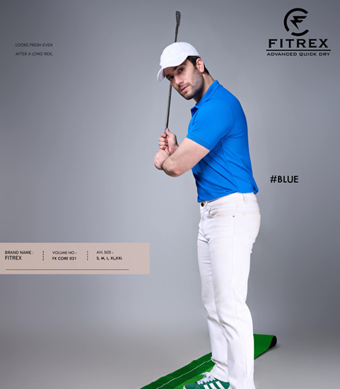 Fitrex Men’s Polo Plain Half Sleeve T-Shirt – FX021
