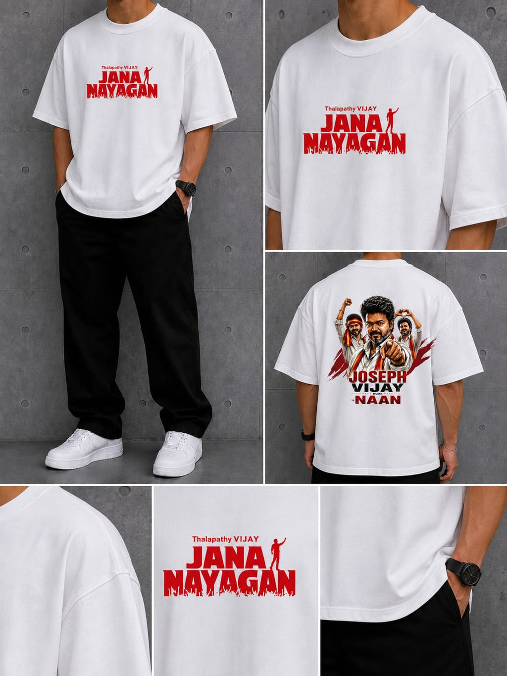 TVK VIJAY DROP SHOULDER T SHIRT