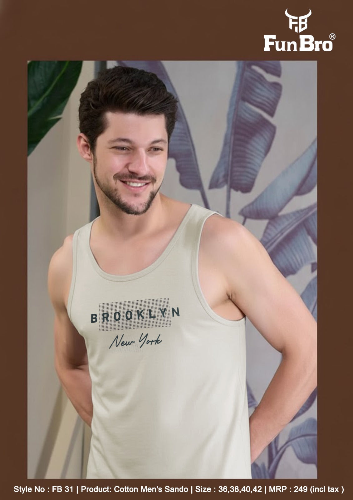 Funbro Mens Cotton Sando - FB51