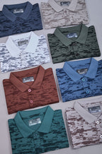 Fitrex Men's Printed Polo T-Shirt -FX698