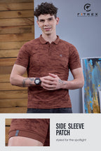 Fitrex Men's Printed Polo T-Shirt -FX698