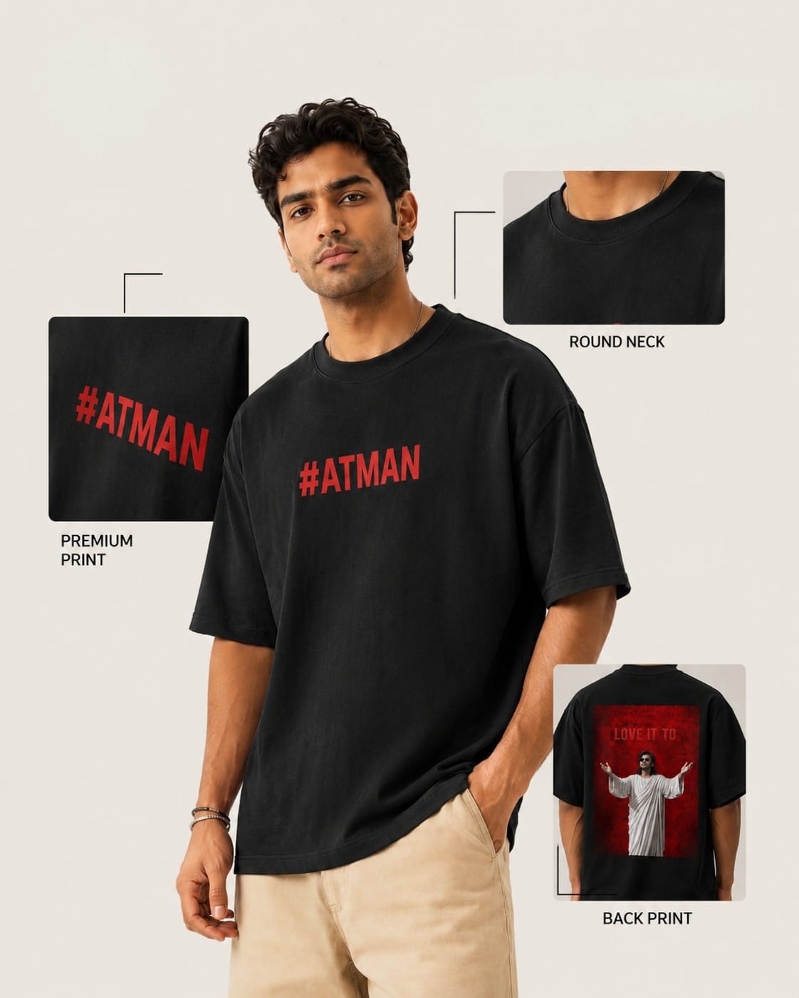ATMAN DROP SHOULDER T SHIRT