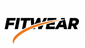 Fitwear logo with black text and an orange swoosh on a white background